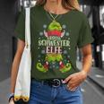 Big Sister Elf Christmas Outfit Christmas Family T-Shirt Geschenke für Sie