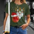 Bowling Christmas Bowling Santa Hat Christmas Lights T-Shirt Geschenke für Sie