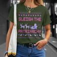 Christmas Sleigh The Patriarchy Feminist Feminism Deer Xmas T-Shirt Geschenke für Sie