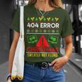 Christmas Slogan 404 Error Sweater Not Found Ugly Christmas T-Shirt Geschenke für Sie