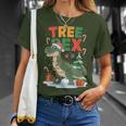 Dinosaur Christmas Jumper Xmas Tree Rex Pyjama T-Shirt Geschenke für Sie