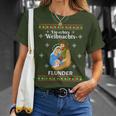 Flunder Fish Christmas Wonder Fishing Baltic Sea North Sea T-Shirt Geschenke für Sie