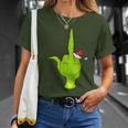 Green Hand Middle Finger Santa T-Shirt Geschenke für Sie