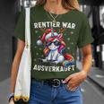 Reindeer Was Out Sold Reindeer Christmas T-Shirt Geschenke für Sie