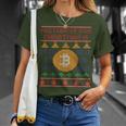 Ugly Christmas Bitcoin Short Sleeve T-Shirt Geschenke für Sie