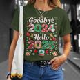 Goodbye 2024 Hello 2025 Merry Christmas Happy New Year 2025 T-Shirt Geschenke für Sie