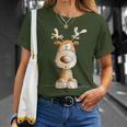 Happy Reindeer I Deer Wild Animal Elk Christmas Fun T-Shirt Geschenke für Sie