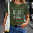 Le Tits Now Ugly Jumper Christmas Lass Es Snow Christmas T-Shirt Geschenke für Sie