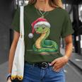 Merry Christmas Snake Xmas Party Eve Santa Hat T-Shirt Geschenke für Sie