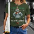 Merry Sigmas Bruh Snowman Sigma Male Skibidi Christmas T-Shirt Geschenke für Sie