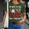 Be Nice To The Teacher Santa Is Watching Xmas Santa Reindeer S T-Shirt Geschenke für Sie