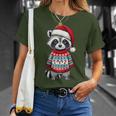 Raccoon Ugly Sweater Santa Hat Christmas T-Shirt Geschenke für Sie