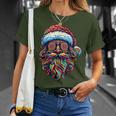 Retro Psychedelic Christmas Santa Claus T-Shirt Gifts for Her