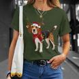 Santa Claus Beagle Reindeer Light Christmas T-Shirt Geschenke für Sie