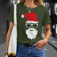 Santa Claus Christmas Hat Beard Sunglasses Christmas T-Shirt Geschenke für Sie