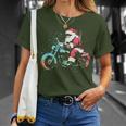 Santa Claus Motorcycle Vintage Christmas Biker Lover T-Shirt Gifts for Her