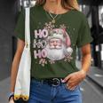 Santa Claus Pink Christmas Holidays Girls T-Shirt Geschenke für Sie