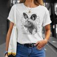 African Wild Dog Close-Up On Vintage Africa Map Safari Theme T-Shirt Gifts for Her