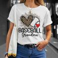 Baseball Grandma Leopard Heart Proud Baseball Grandma T-Shirt Gifts for Her