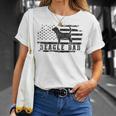 Beagle Dad Distressed American Flag Patriotic Dog T-Shirt Gifts for Her