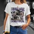 Belly Pain Survivor Raccoon T-Shirt Geschenke für Sie