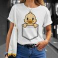 Bolsillo Para Niños Y Niñas Pequeñas Con Diseño De Pato De Zoológico Camiseta unisex Regalos para ella