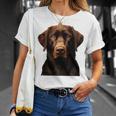 Brauner Labrador I Labrador Gesicht T-Shirt Geschenke für Sie