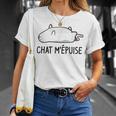 Chat Humour Cadeau Chat M'épuise T-Shirt Cadeaux pour elle
