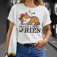 Chat Humour Travail À Faire Rien Idée Sommeil Flemme T-Shirt Cadeaux pour elle