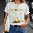 Children's 2Nd Birthday Boys With Crane And Digger Construction Site T-Shirt Geschenke für Sie