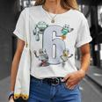 Children's 6 Years Birthday Robot And Technology T-Shirt Geschenke für Sie