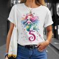 Children's Birthday 5 Mermaid Girls Five 5 Years Old T-Shirt Geschenke für Sie