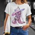 Cute Pink Cowgirl Boots Disco Western Country Cow Girls T-Shirt Geschenke für Sie