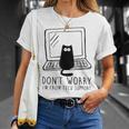 Don't Worry I'm From Support Tech Cat Lover Gray T-Shirt Geschenke für Sie