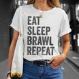 Eat Sleep Brawl Repeat Brawler ideo Player Gray T-Shirt Geschenke für Sie