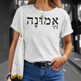Emunah Faith Hebrew Words Judaism Hebrew Roots Mens T-Shirt Gifts for Her