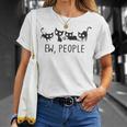Ew People Funny Cat Lover For Women Men Fun Cat Saying T-Shirt Gifts for Her