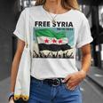 Free Syria Syria Revolution Freedon Flag Blue T-Shirt Geschenke für Sie