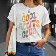 Groovy Retro Hippie 60S 70S Back Print Cool Aunts Club T-Shirt Geschenke für Sie