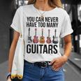 Never Too Many Guitars Guitar T-Shirt Geschenke für Sie