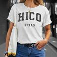 Hico Texas Tx Sportifintage T-Shirt Cadeaux pour elle