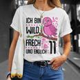 Ich Bin Wild Cheeky Und Endlich 11 Years 11Th Birthday Girl T-Shirt Geschenke für Sie