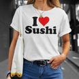 Japanese Food I Love Heart Sushi T-Shirt Geschenke für Sie