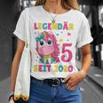 Kinder 5 Geburtstag Einhorn Mädchen 5 Jahre Alt Geburtstag T-Shirt Geschenke für Sie