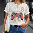 Kinder 8 Geburtstagideo Gamer Level 8 Freigeschaltet Jahrgang T-Shirt Geschenke für Sie