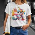 Kinder Nummer 5 Jahre Mädchen Einhorn 5 Geburtstag T-Shirt Geschenke für Sie