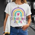 Kinder Schulkind 2025 Mädchen Regenbogen Einschulung 2025 Mädchen T-Shirt Geschenke für Sie