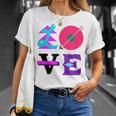 Love Colourful Typography For Creative Individuality Blue T-Shirt Geschenke für Sie