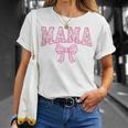 Mama Coquette Bow Retro Pink Aesthetic Mother's Day Mom Life T-Shirt Gifts for Her