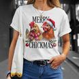 Merry Chickmas Chicken Christmas Jumper Christmas Farmer T-Shirt Geschenke für Sie